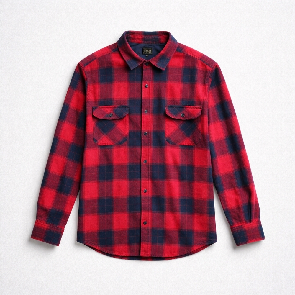 Obey 100% Cotton Flannel Button Up Size L